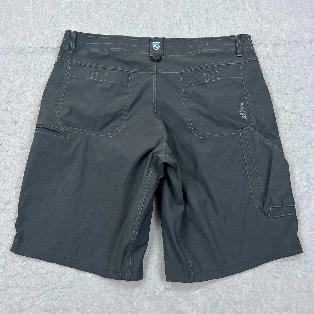 Kuhl Renegade Shorts Mens 36 Gray‎ Nylon Hiking Utility Zip Cargo Pockets 11